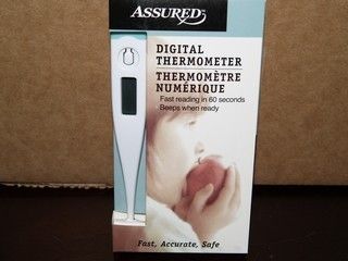 Assured Digital Thermometer * Baby Health Flu Sick Healthcare * New w 