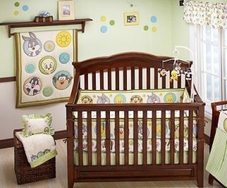 Baby Looney Tunes Tweety Circles 4 Piece Crib Bedding Set