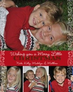 holiday christmas custom photo cards many designs red collage holiday 