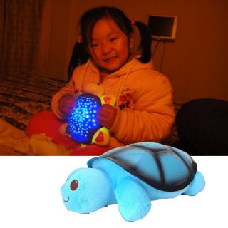 Baby BedRoom Music Toy Twilight Turtle Night Light Stars Colorful Lamp 
