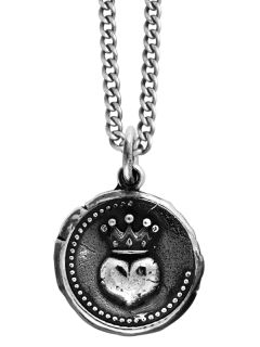 King Baby Studios Vintage Coin Pendant Crowned Heart