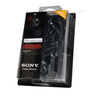 New Sony Audio Dr AS22IP Active in Ear Hook Stereo Headphones in Line 