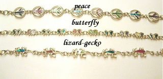Abalone Shell Butterfly Lizard Peace Back Belly Chain