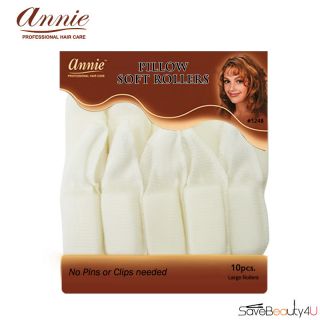 Annie Professional Hair Care 10pcs Large White Pillow Soft Rollers 