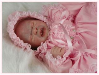 Reborn Baby Girl Preemie Vampire Sculpted Teeth Custom Boutique Dress 