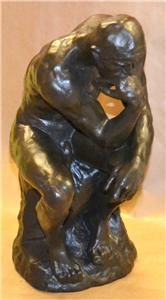 Extra Large 8kg Auguste Rodin The Thinker Cold Cast Bronze Man 