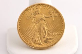 1908 Saint Gaudens No Motto Walking Liberty Double Eagle $20 Gold Coin 