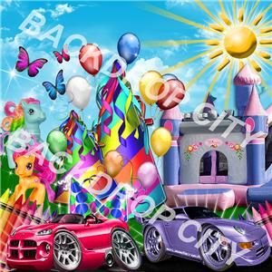 x8 Girls Party Birthday Hip Hop Backdrop Background