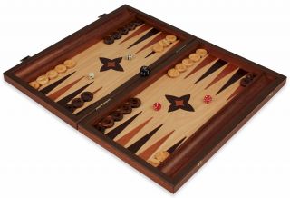manopoulos olive wood oak backgammon set medium special  price $ 