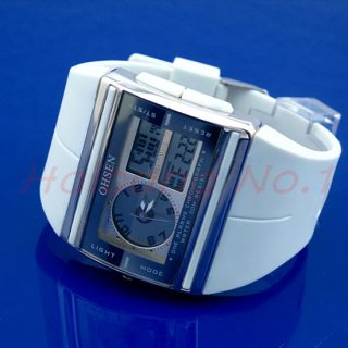   Analog Chronograph Mens EL Backlight ALARM Date Sport Wrist Watch