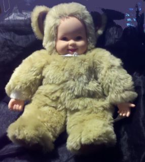 Anne Geddes Baby Doll Plush Teddy Bear Costume 1997 Tag