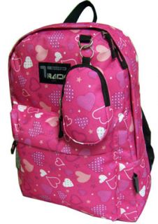 Pink Backpack with Hearts School Pack Bag Day Bag 205