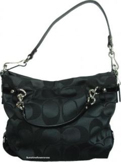   Brooke Black Signature Sateen Shoulder Bag Handbag F17183 New