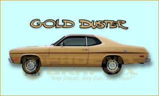   1971 1972 1973 1974 1975 Plymouth Gold Duster Decal Stripe Kit