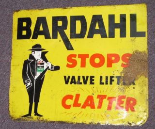  Bardahl Oil Tin Sign from Display Rack 20x17 Printed 1 Side
