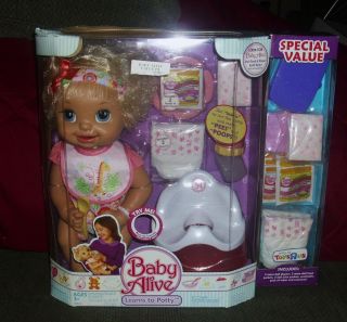 BABY ALIVE Learns to Potty SHE TALKS PEES POOPS EATS DRINKS NRFB Value 