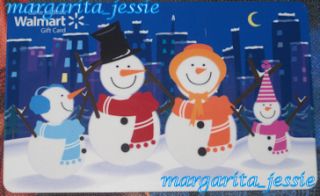  Canada Gift Card Winter City Snowmen Family No Value 