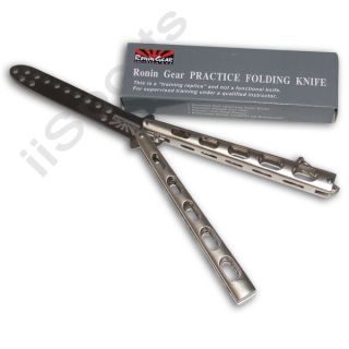    Practice Dull Metal Butterfly training Knife balisong Trainer New 30
