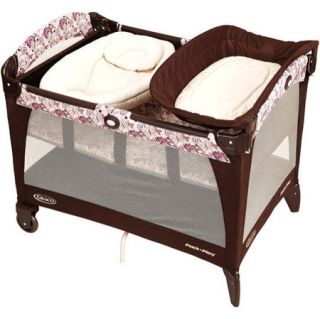     Newborn Napper Playard Pack Play bassinet Pink Purple butterflies