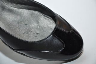   Air Addison Black Leather & Patent Flat Ballets Womens Shoes 7.5 M