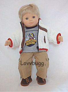 Baby Boy Sherpa Set Outfit fits Bitty Twins & 15 16 inch dolls WIDEST 