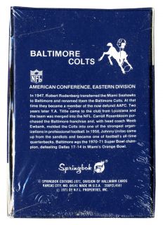 Baltimore Colts 1971 Jigsaw Puzzle with 115 Pieces