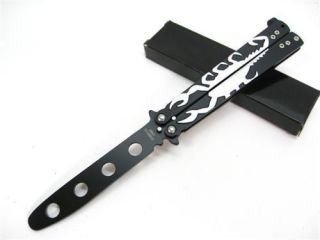 BLACK SCORPION Dull Butterfly BALISONG Practice Knife TRAINER