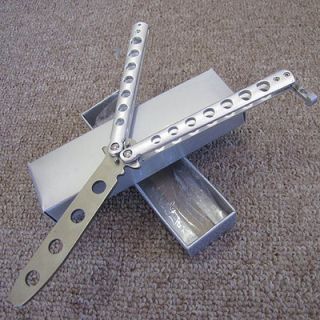 PRACTICE Butterfly Trainer KNIFE   Dull Balisong   Traditional Style 