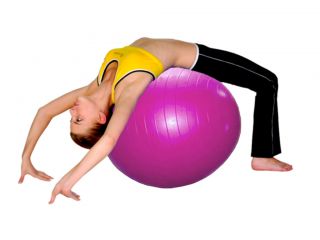   Yoga Fitness Exercise Sculpting Ball Air Pump 65 cm 26 Pink