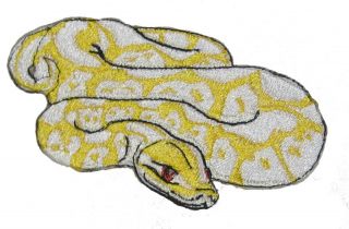 Albino Ball Python Patch Royal Snake Pet Iron on Patch