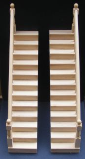   Finish Doll House Miniature Stair Case Fixed Bannister Rail