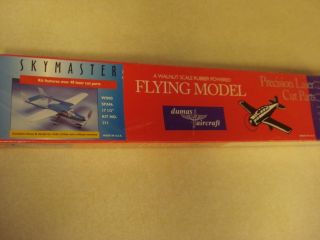 Dumas Skymaster Balsa Wood Flying Model Airplane Kit Factory SEALED 