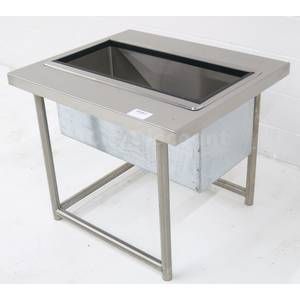 Used Stainless 36 x 30 Bar Restaurant Ice Bin Table