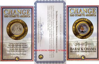 New Franklin Mint Barack Obama Commemorative Coin US Mint in Original 