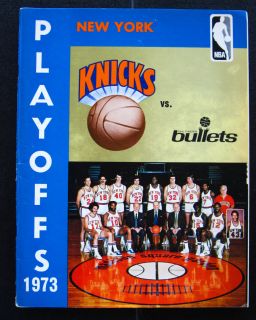 1973 NY New York Knicks vs Baltimore Bullets Playoff Program