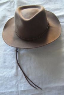   Southwestern SW Felt Hat with Strap Brown Fiesta Size L Santa Barbara