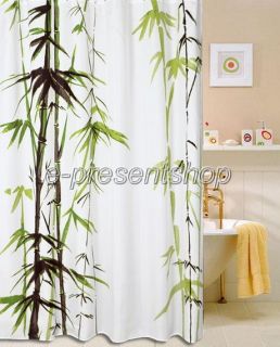 Elegant Bamboo New Style Bathroom Fabric Shower Curtain  