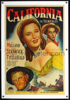 CALIFORNIA 1947 BARBARA STANWYCK RAY MILLAND COLOR WESTERN 16MM 