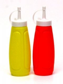   Dispensers Squeeze Bottle Condiment BBQ Set Picnic Sauce