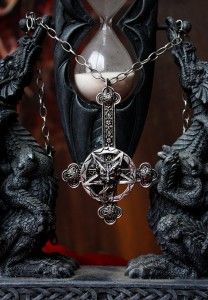 Devil Pendant Pentagram Baphomet Black Metal Wiccan Satan Satanic 