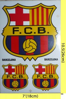 Barcelona Barca Sticker Decal FOOTBALL10 5 x 7 4 Sheets 12 Stickers 