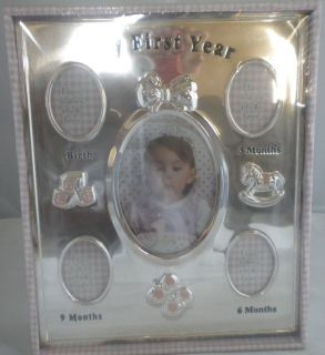 Baby Essentials My First Year Silver Picture Frame