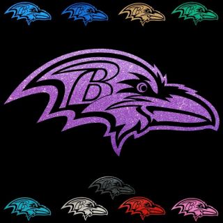 Baltimore Ravens RARE Metallic Glitter Film Auto Window Stickers 