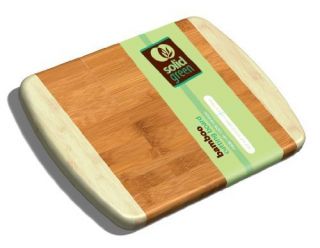 Solid Green Small Two Tone Bamboo Cutting Board 8 x 6