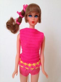 Vtg Lt Brownette Side Ponytail Talking Barbie Doll Talks Original 