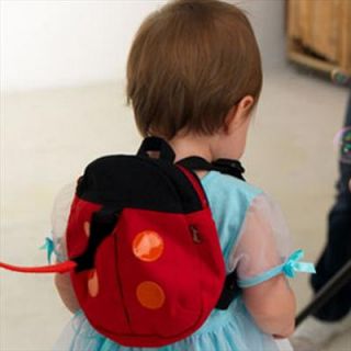 Baby Kids Ladybug Backpack Walker with Safty Leash Girl