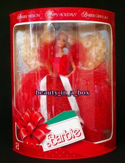 1988 Holiday Happy Holidays Christmas Barbie Doll EU European Passion 