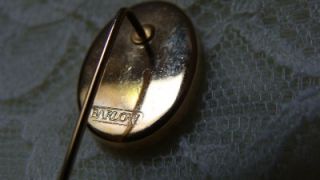Barlow Scrimshaw Dog Stick Pin Cute Faux Ivory Engraving Stephen 
