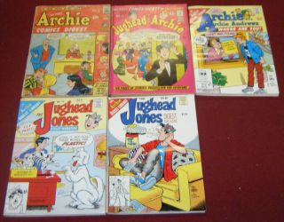 Archie Digest Comics 5 Issues Jughead Betty Veronica