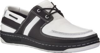 Timberland Mens 34573 Barreto Nautical Boat Shoes Black White